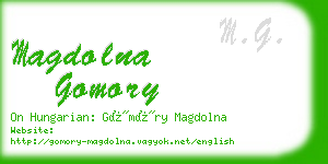 magdolna gomory business card